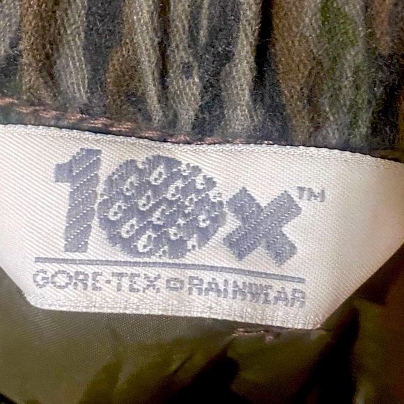 10X Gore-Tex Rainwear Real Tree Camo Hunting Outdoor Pants Bibs Mens size 36-38 - Picture 4 of 9